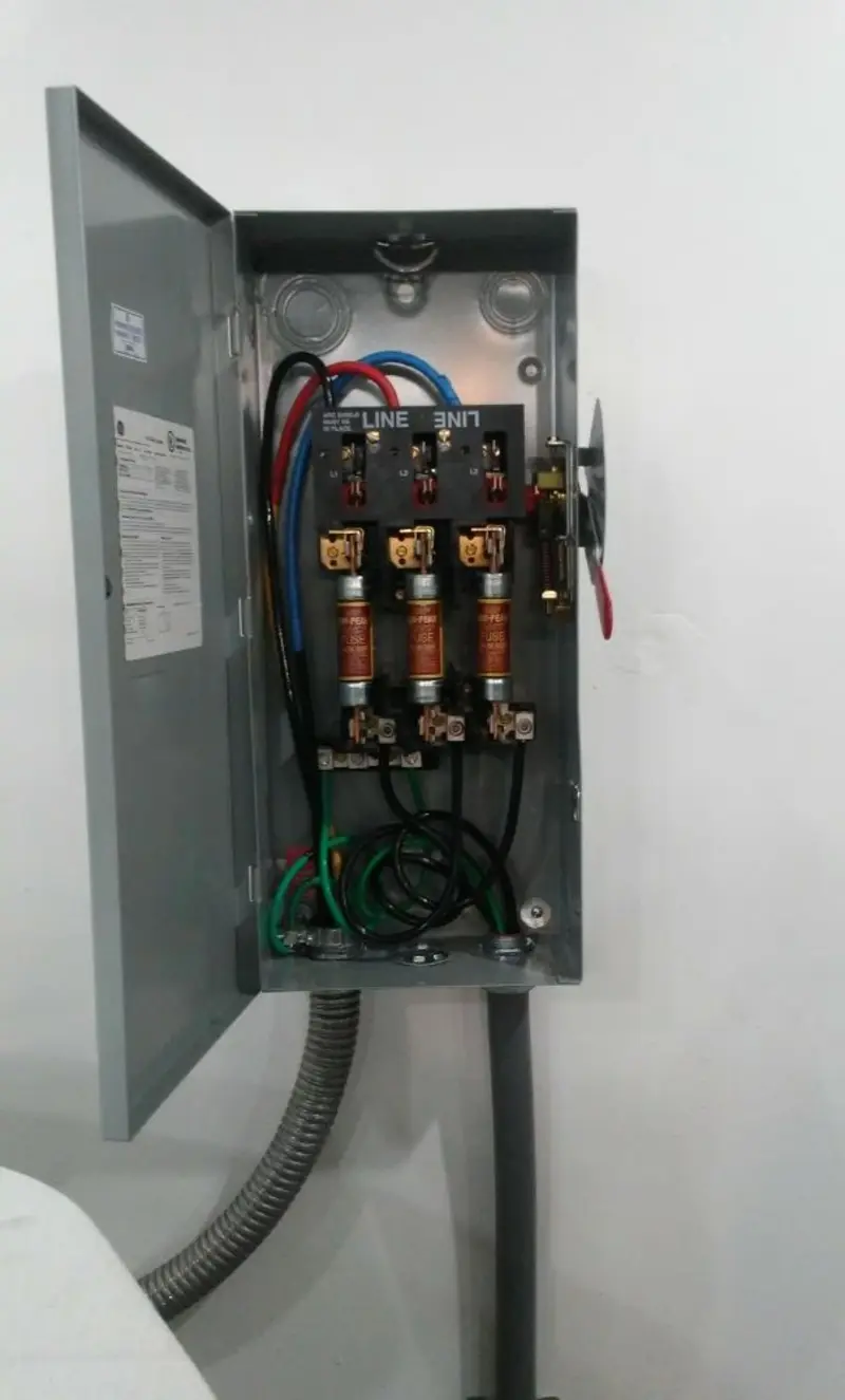 Three-phase disconnect switch installed for Electrical Wiring & Rewiring in West Jordan